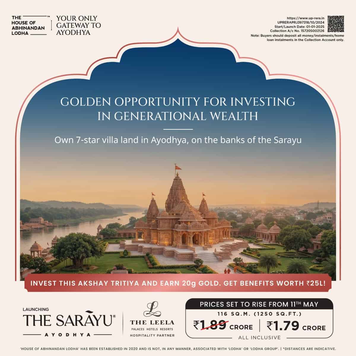 The Sarayu Ayodhya Master Plan Layout HOABL NA Villa Plots Sarayu Riverfront NH-27