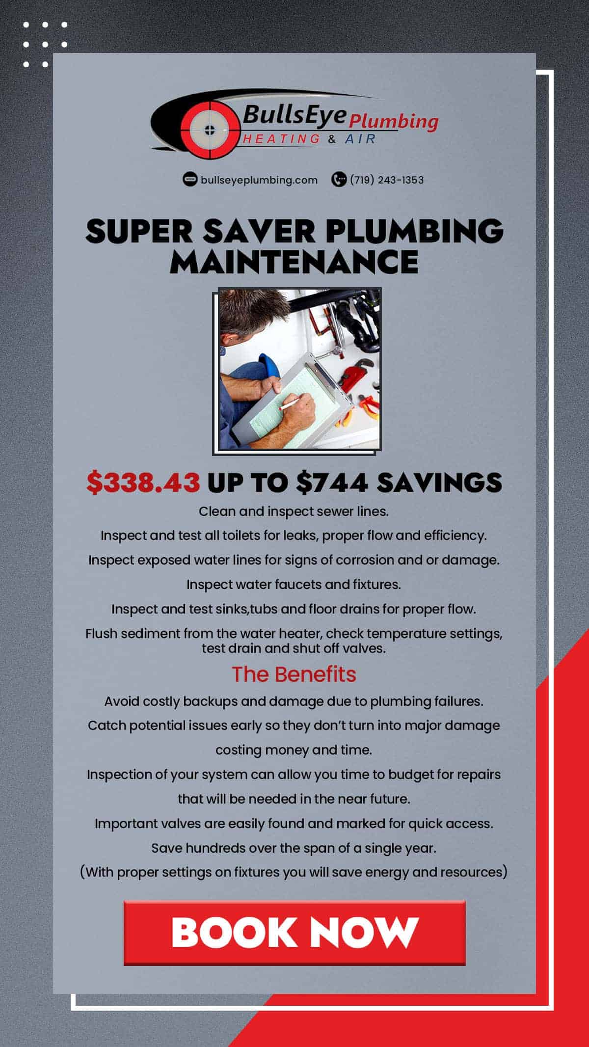 Super Saver Plumbing Maintenance Package