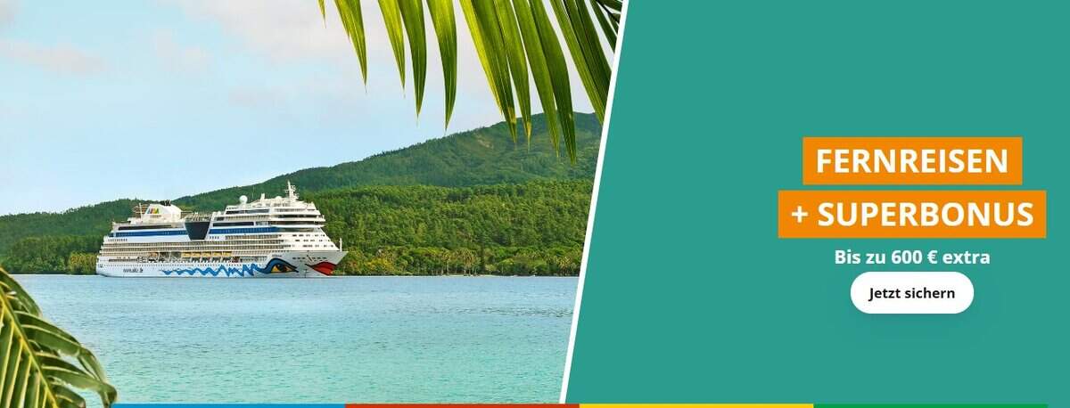 AIDA Frühbucher Plus: jetzt bis zu €600 Frühbucher Bonus sichern aida-fruehbucher-600