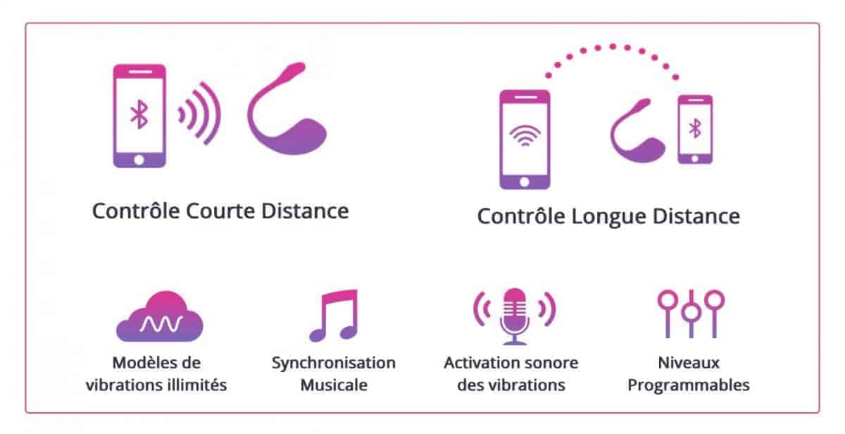 Les options et la connectivité du mini-vibromasseur Lush 2 permettent de varier les plaisirs et les contextes de jeux coquins