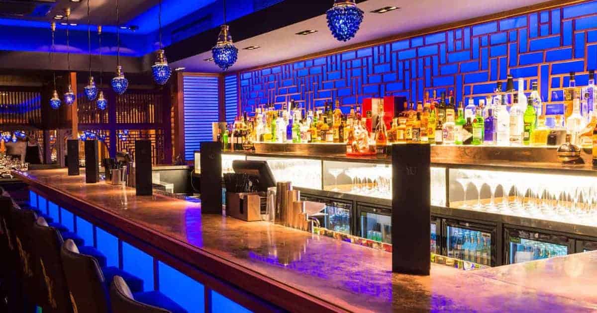 Colourful bar design