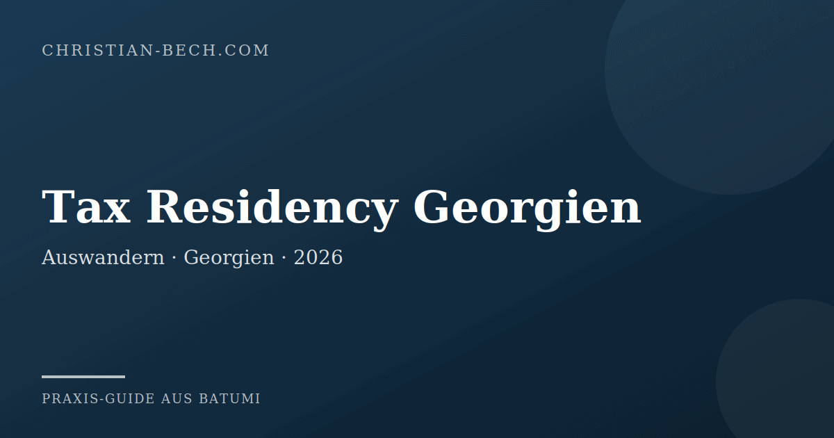Tax Residency Georgien