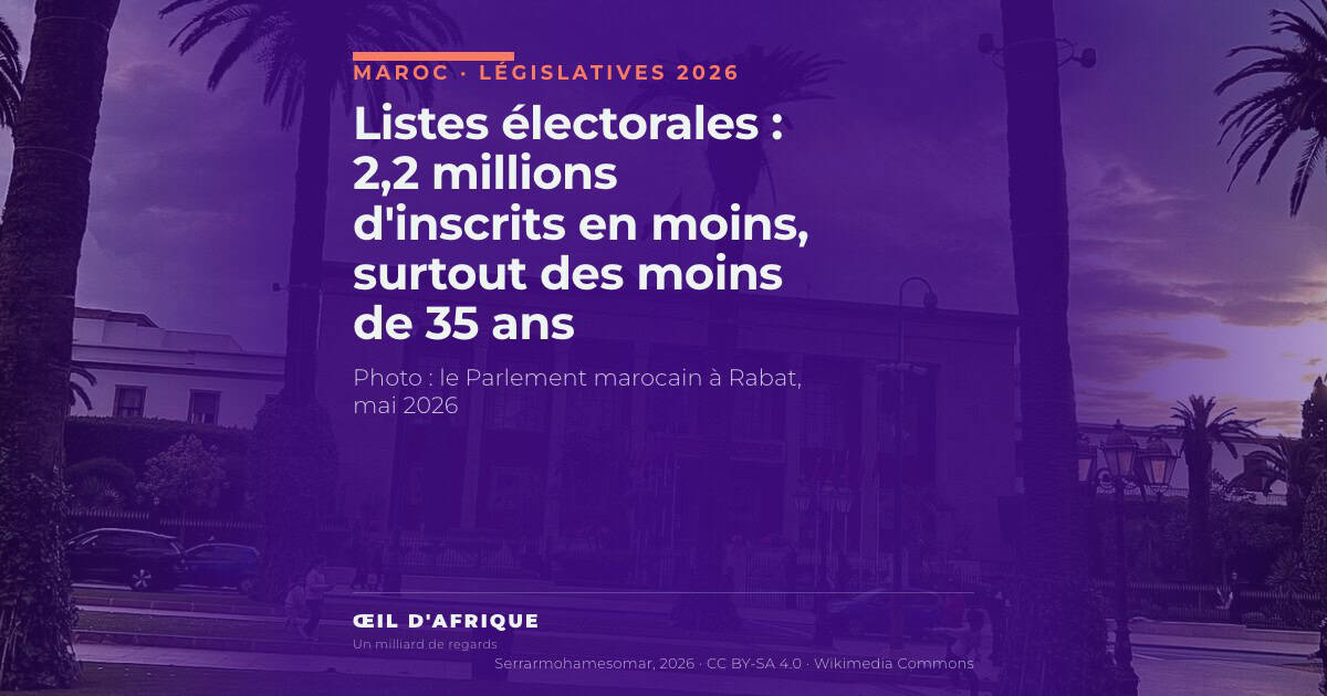 Le Parlement marocain à Rabat ; les listes électorales du Maroc comptent 15,8 millions d'inscrits pour les législatives