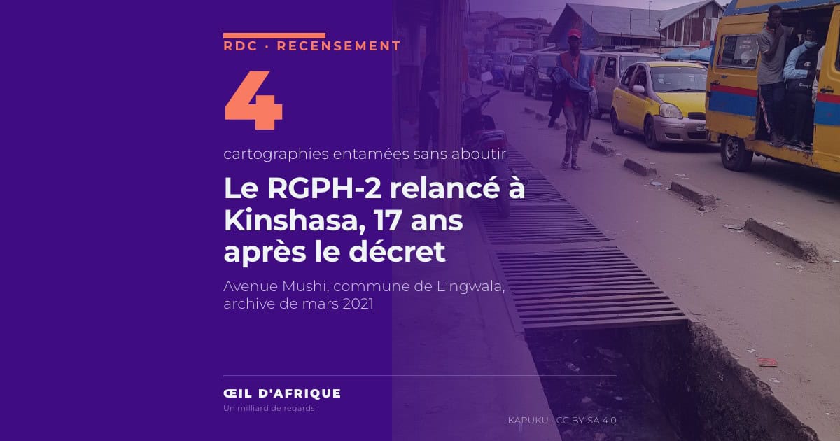 Avenue Mushi dans la commune de Lingwala à Kinshasa, où le ministre du Plan a lancé la cartographie du recensement en RDC