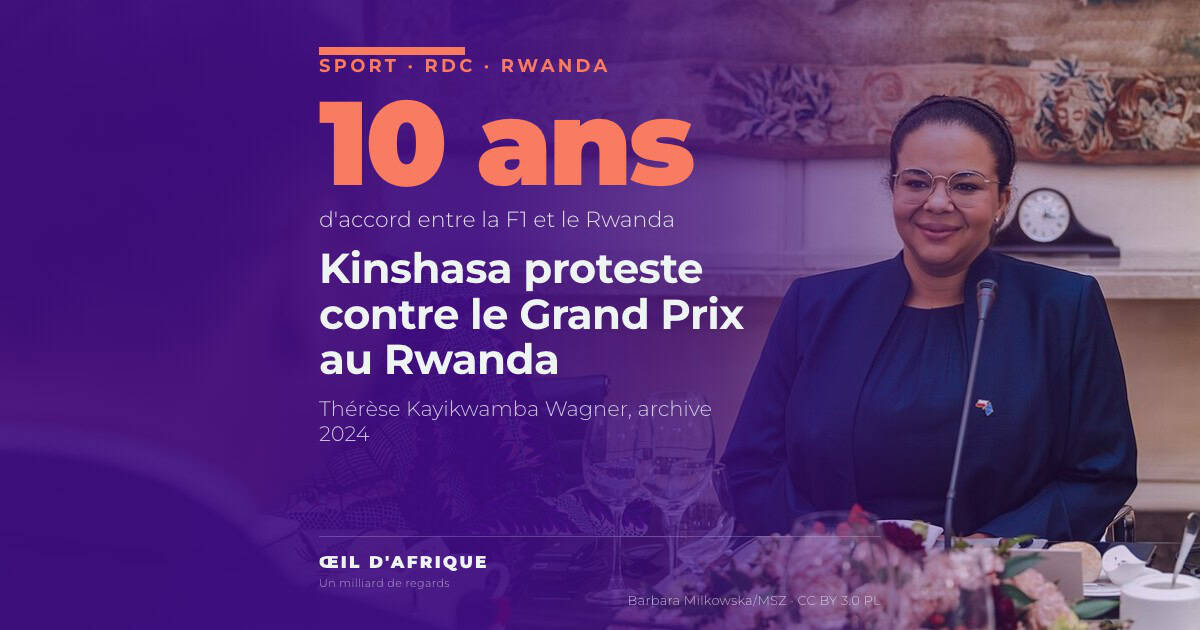 Thérèse Kayikwamba Wagner, ministre des Affaires étrangères de la RDC, qui proteste contre le Grand Prix de Formule 1 au Rwanda