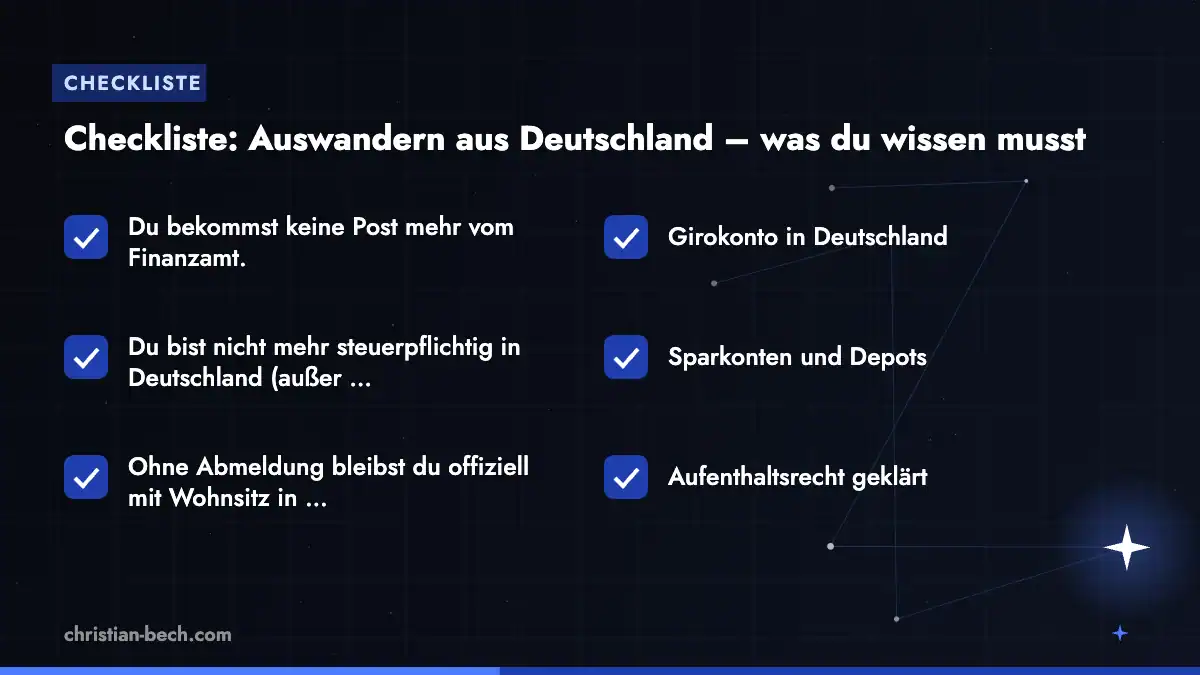 Auswandern aus Deutschland – was du wissen musst: Checkliste