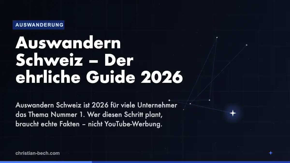 Auswandern Schweiz – Der ehrliche Guide 2026 – Überblick