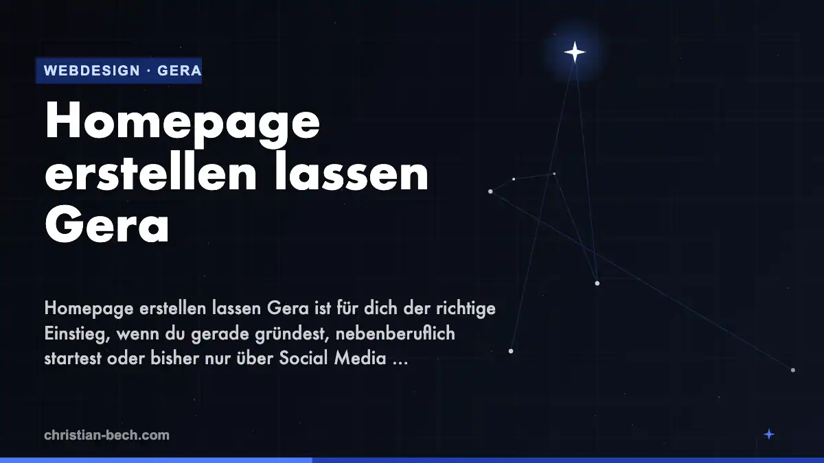 Homepage erstellen lassen Gera – Überblick