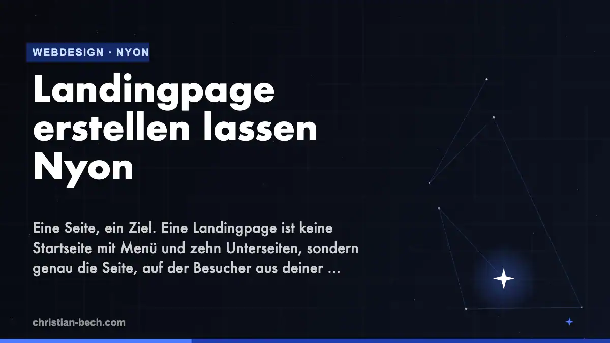 Landingpage erstellen lassen Nyon – Überblick