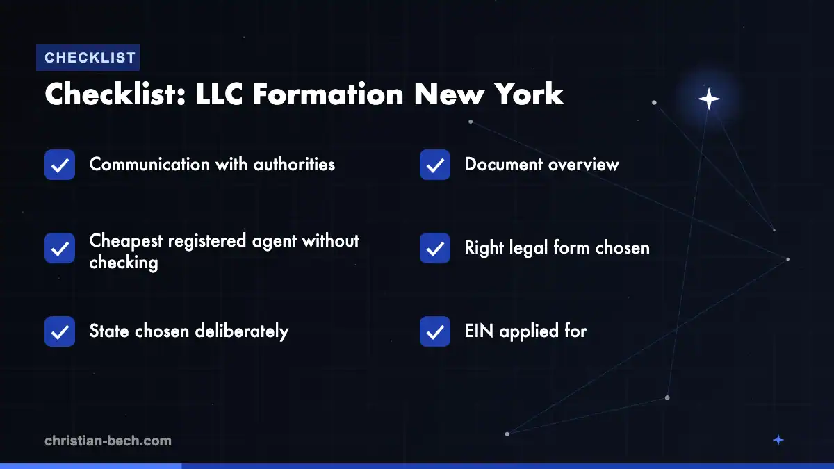 LLC Formation New York: checklist