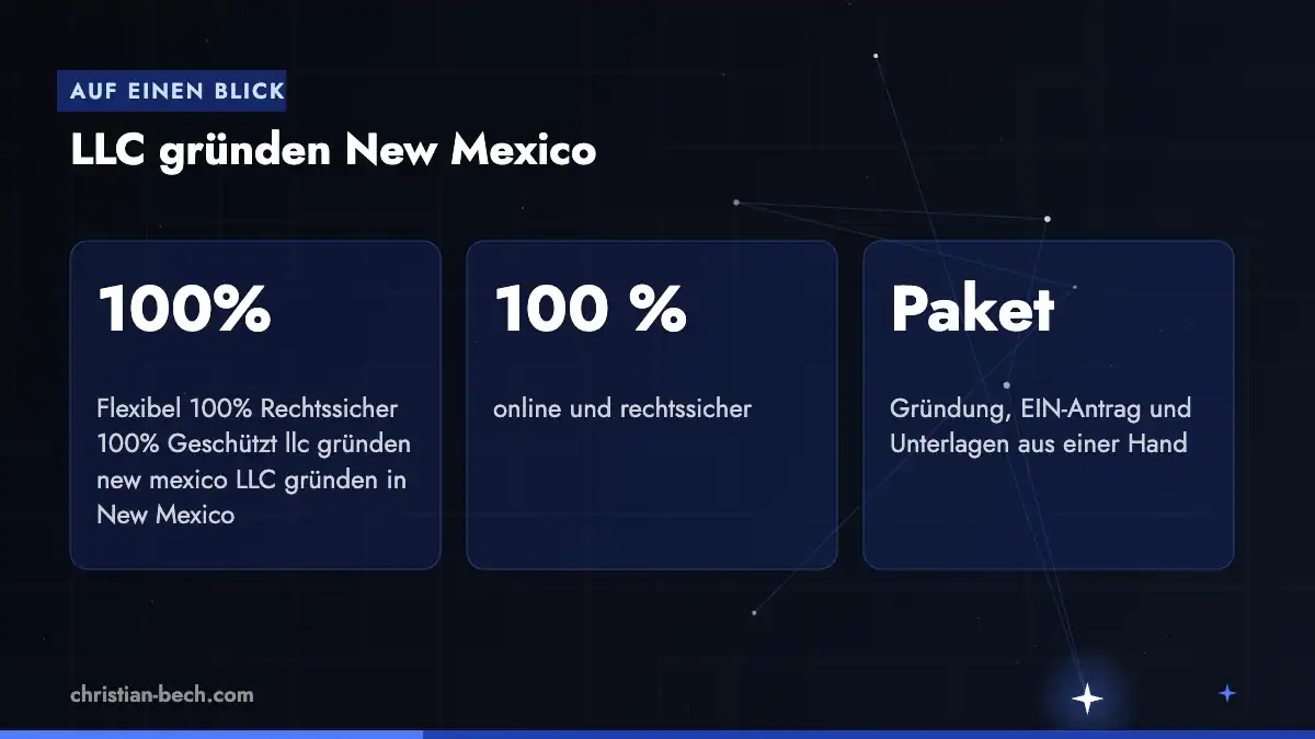 LLC gründen New Mexico: Fakten und Markt