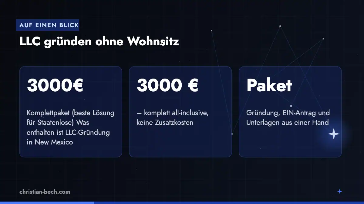 LLC gründen ohne Wohnsitz: Fakten und Markt