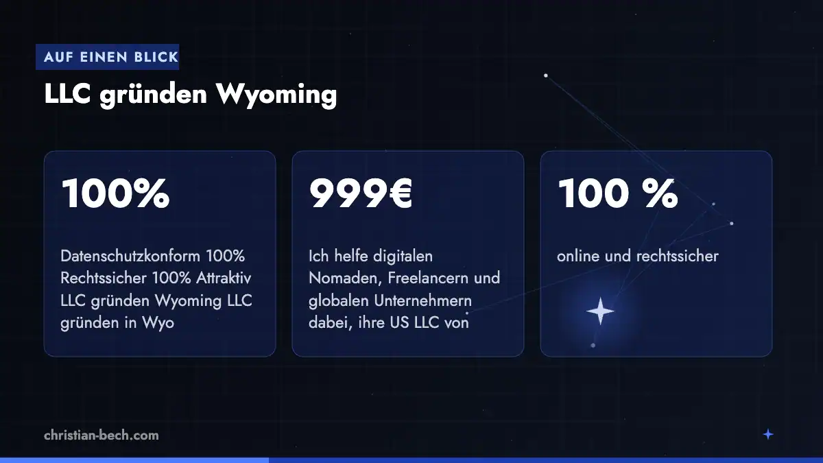 LLC gründen Wyoming: Fakten und Markt