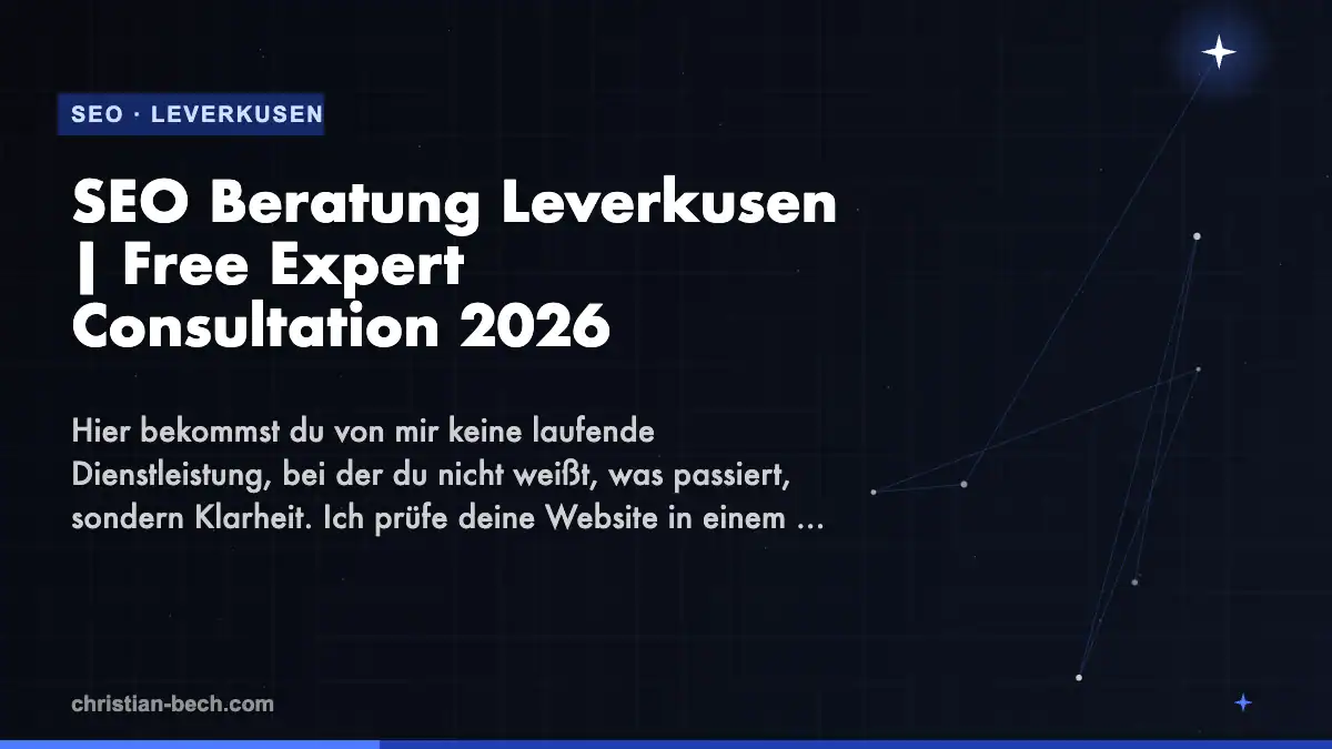 SEO Beratung Leverkusen | Free Expert Consultation 2026 – Überblick
