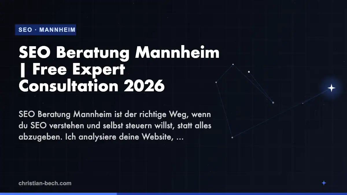 SEO Beratung Mannheim | Free Expert Consultation 2026 – Überblick