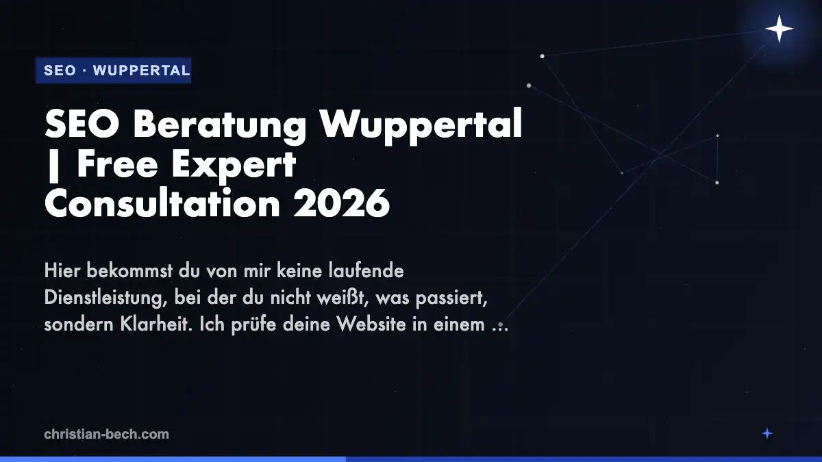 SEO Beratung Wuppertal | Free Expert Consultation 2026 – Überblick
