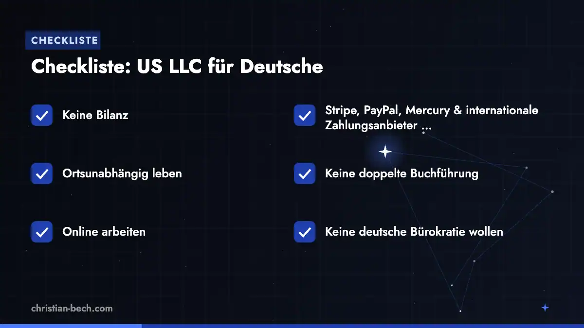 US LLC für Deutsche: Checkliste
