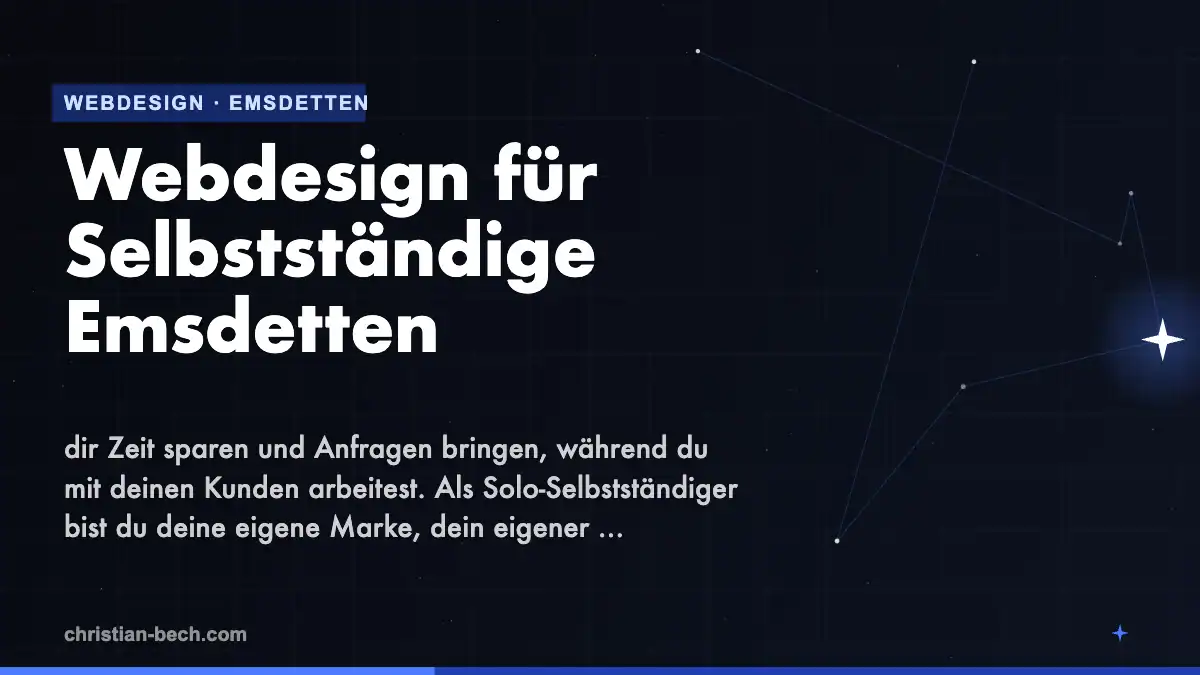 Webdesign für Selbstständige Emsdetten – Überblick
