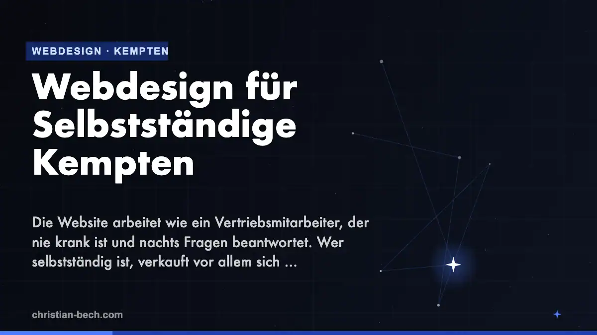 Webdesign für Selbstständige Kempten – Überblick