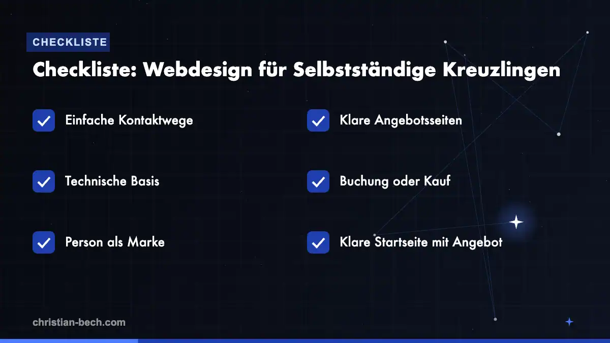 Webdesign für Selbstständige Kreuzlingen: Checkliste
