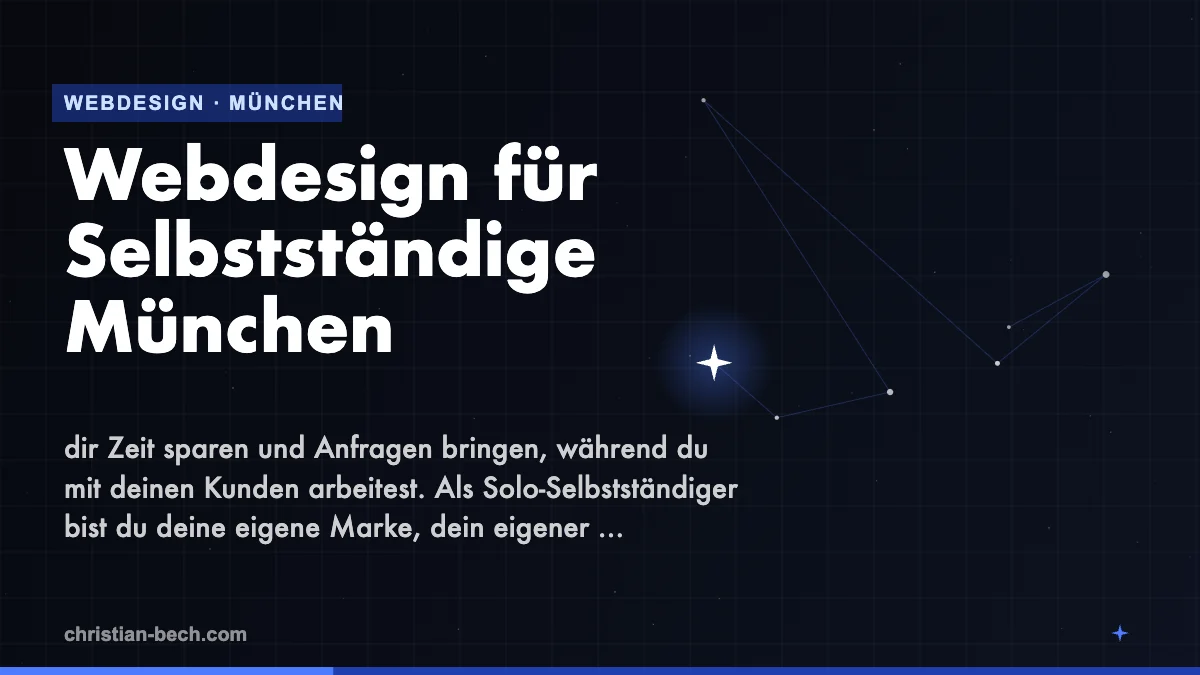 Webdesign für Selbstständige München – Überblick