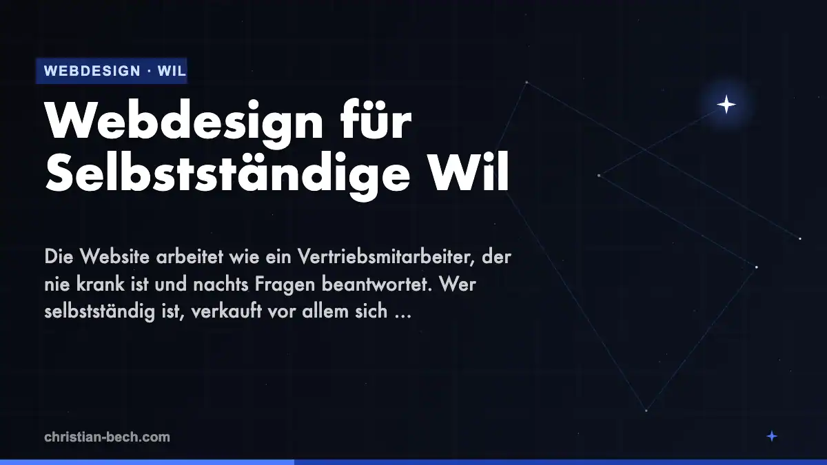 Webdesign für Selbstständige Wil – Überblick