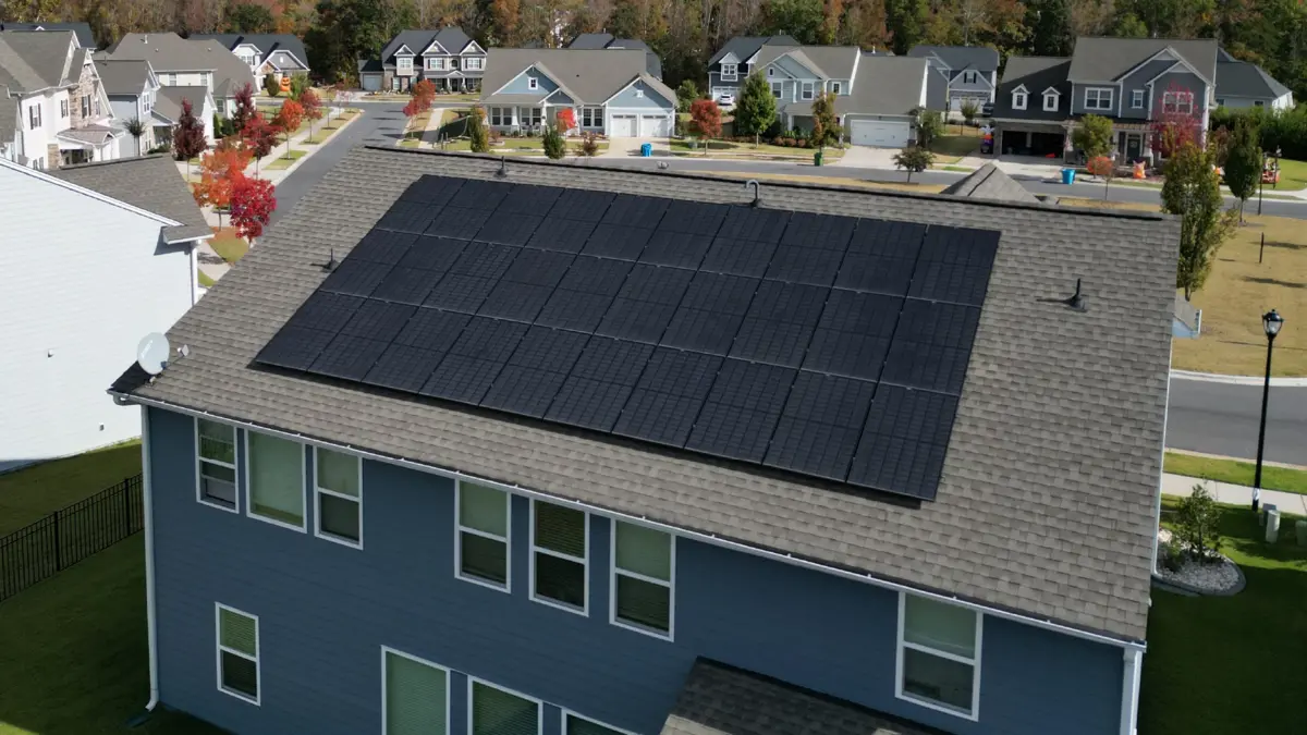 residential home with square array