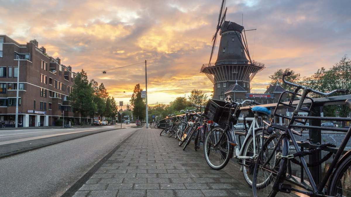 white and black bicycles on gray road