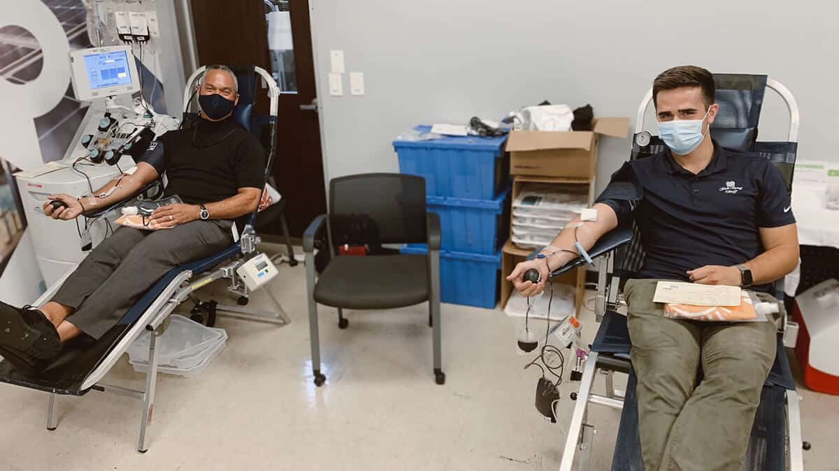Blood Drive Marc and Ryan