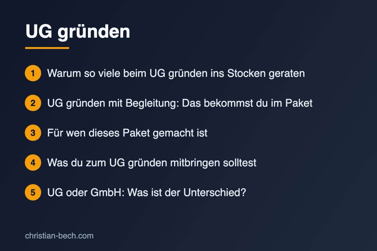 UG gründen – Überblick
