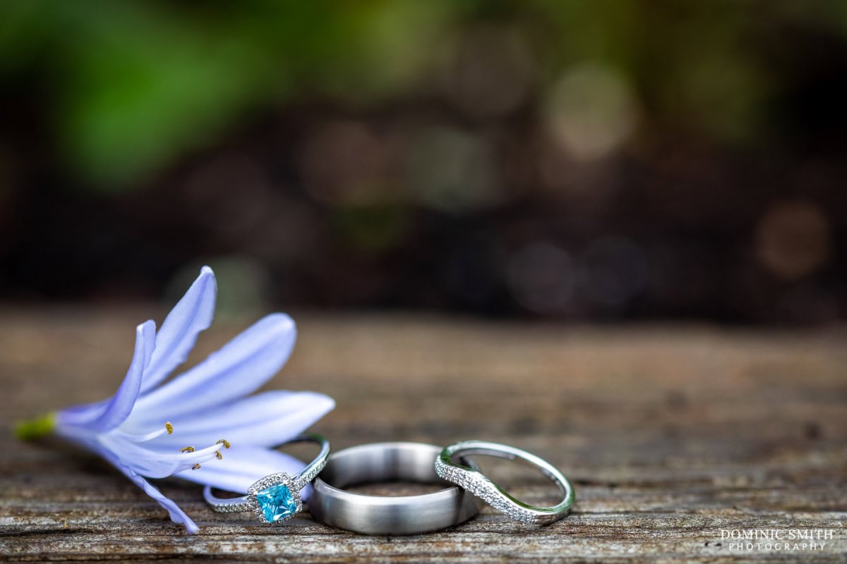 Flower with the Wedding Rings as part of the Wedding Photography