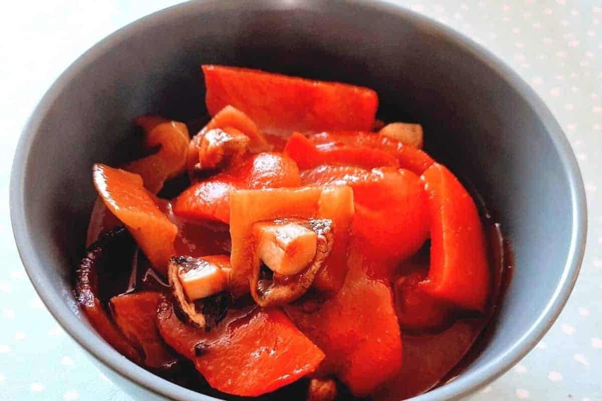 Mediterranean vegetables in a balsamic tomato sauce