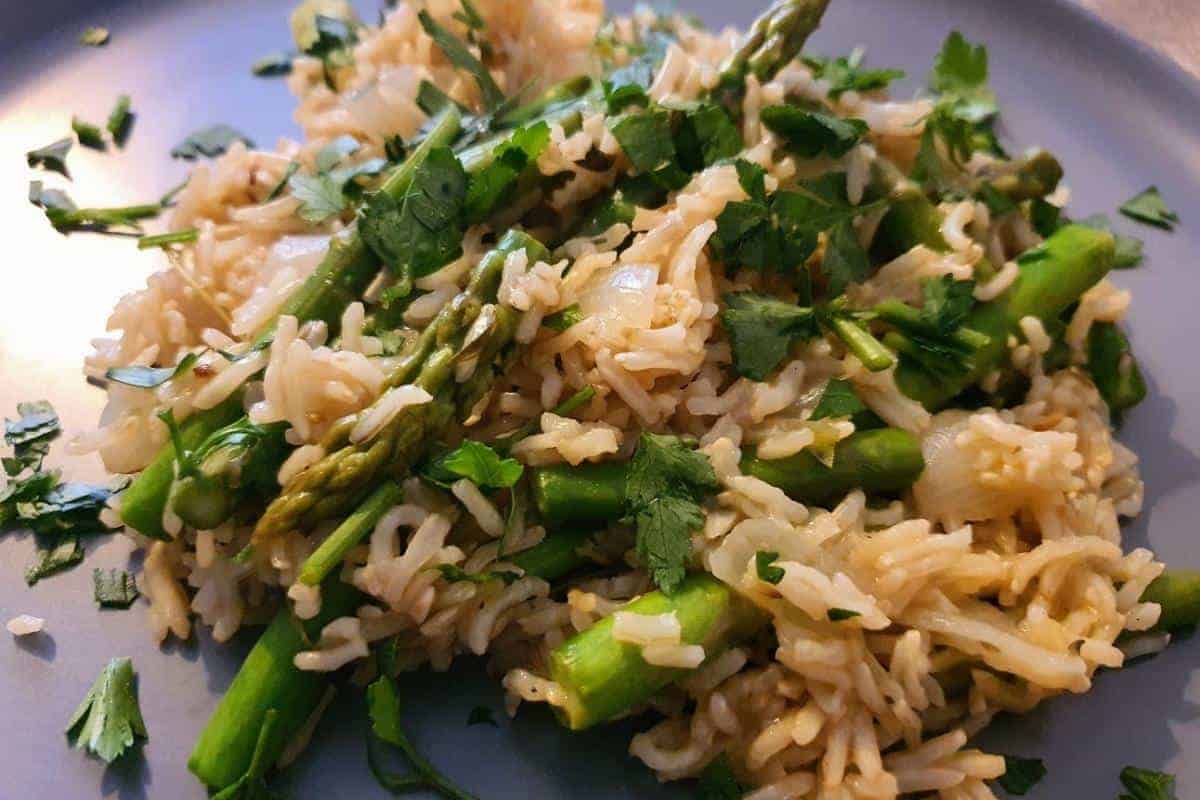 Asparagus pilaf