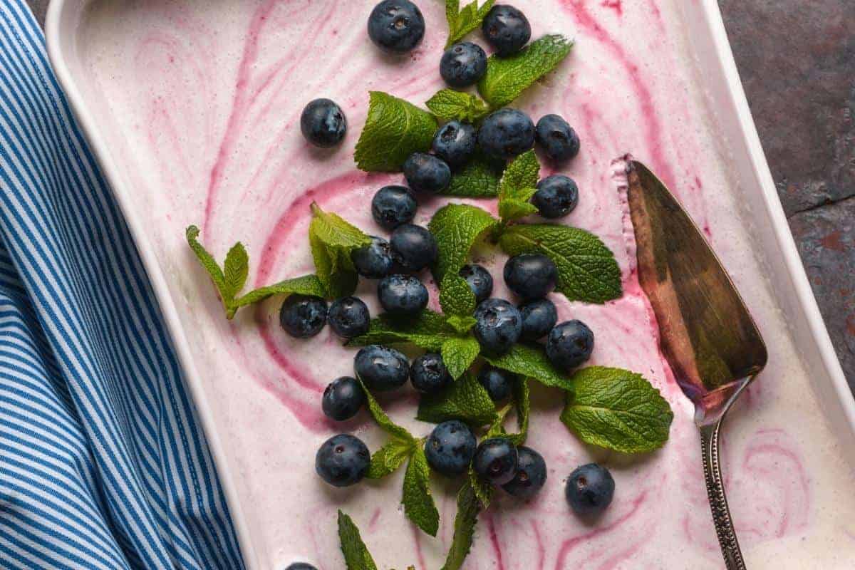 blueberry semifreddo