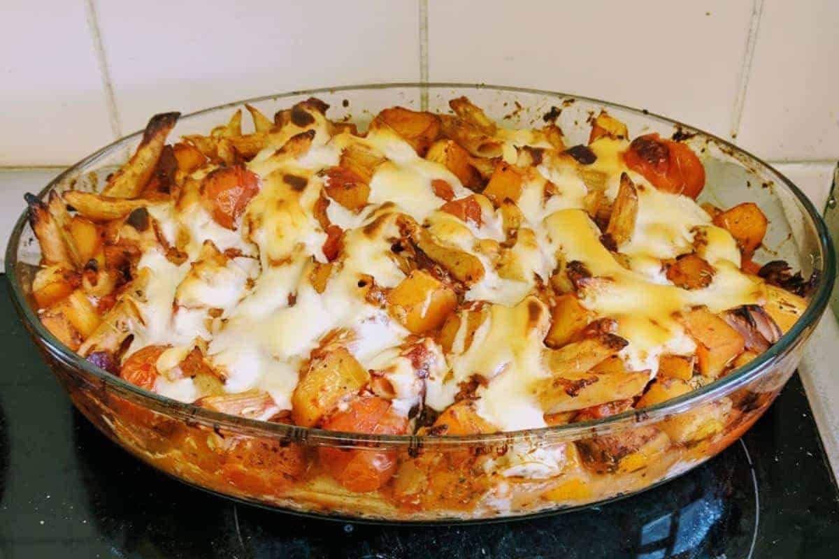 Butternut squash pasta bake