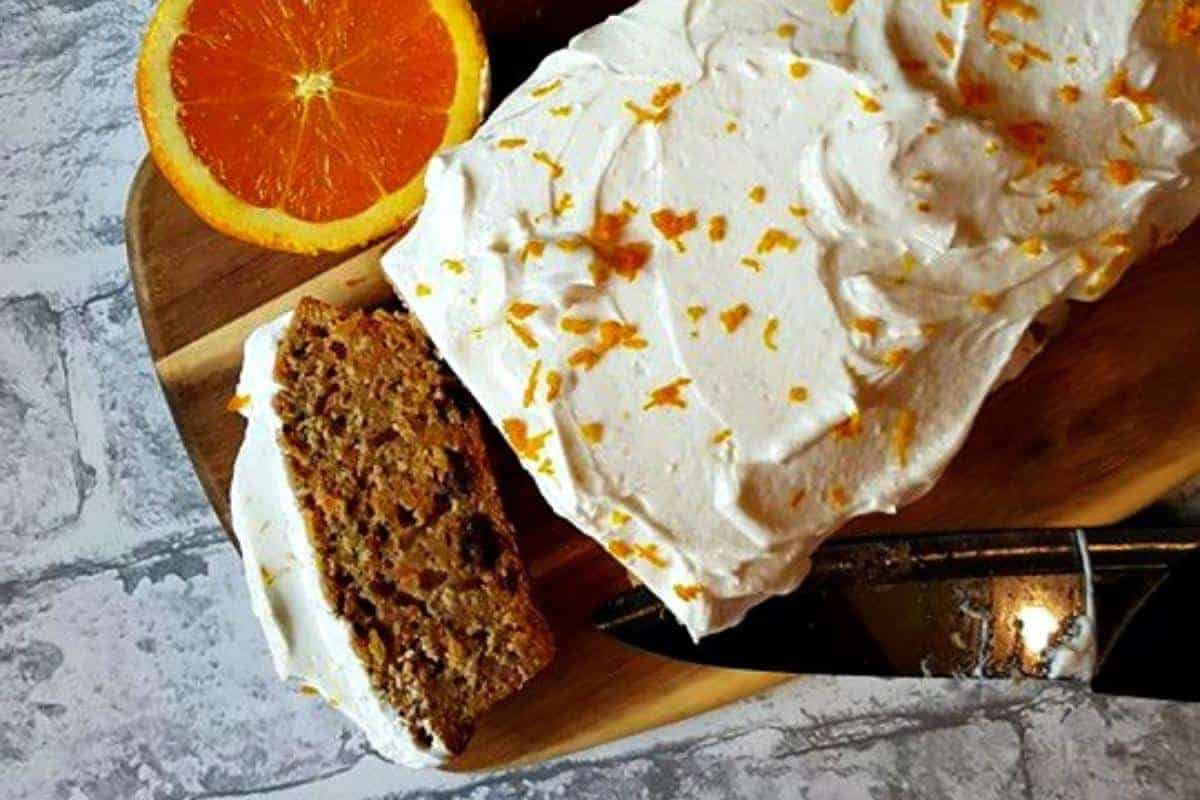 Carrot cake cut into slices