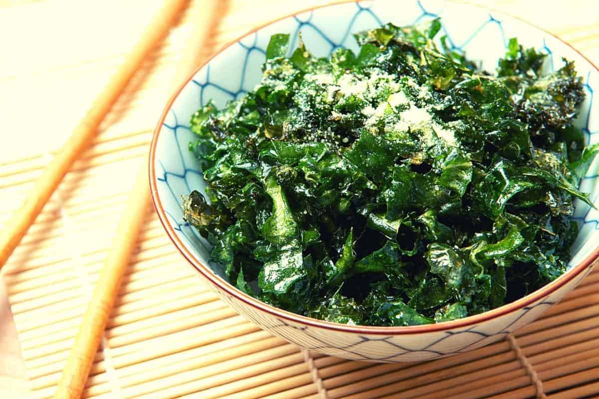 Crispy kale as crispy seaweed