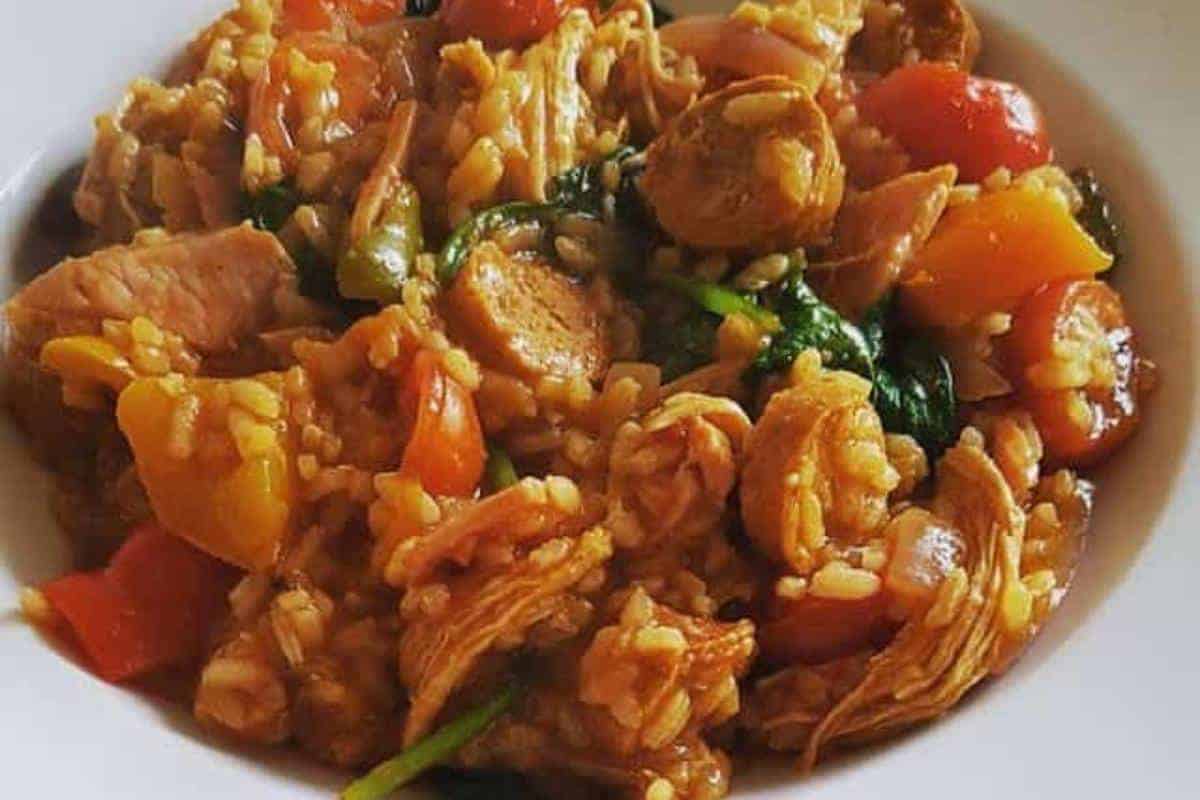 mixed meat paella