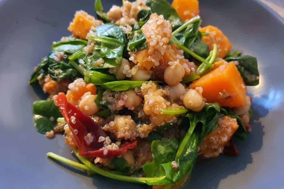 Plum quinoa salad