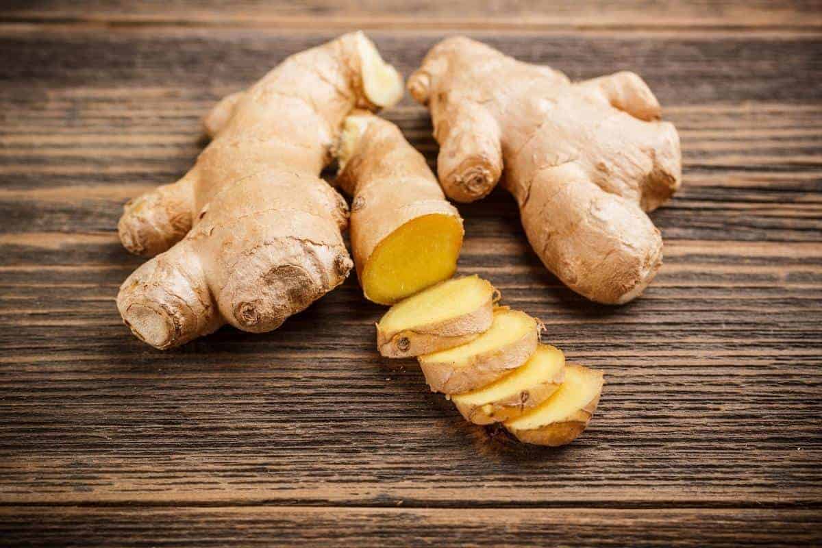 Sliced ginger