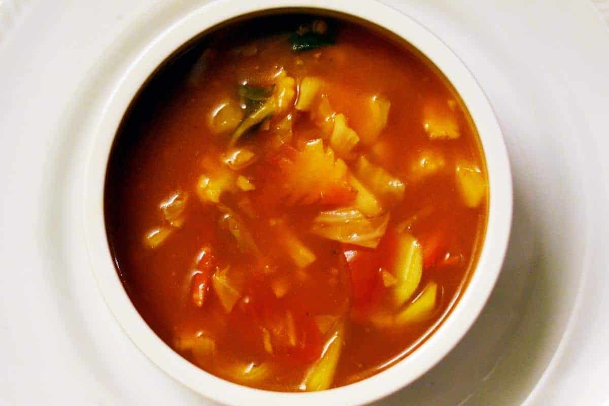 Bowl of sweet and sour vegetables