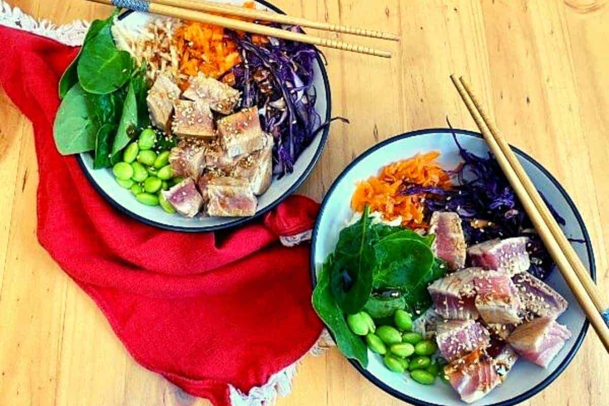 Tuna poke bowls