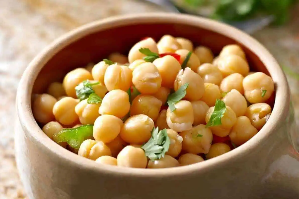 chickpeas in a bowl