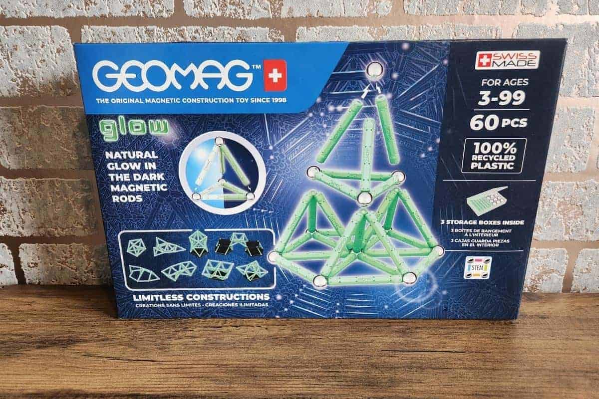 Geomag glow construction set for kids.