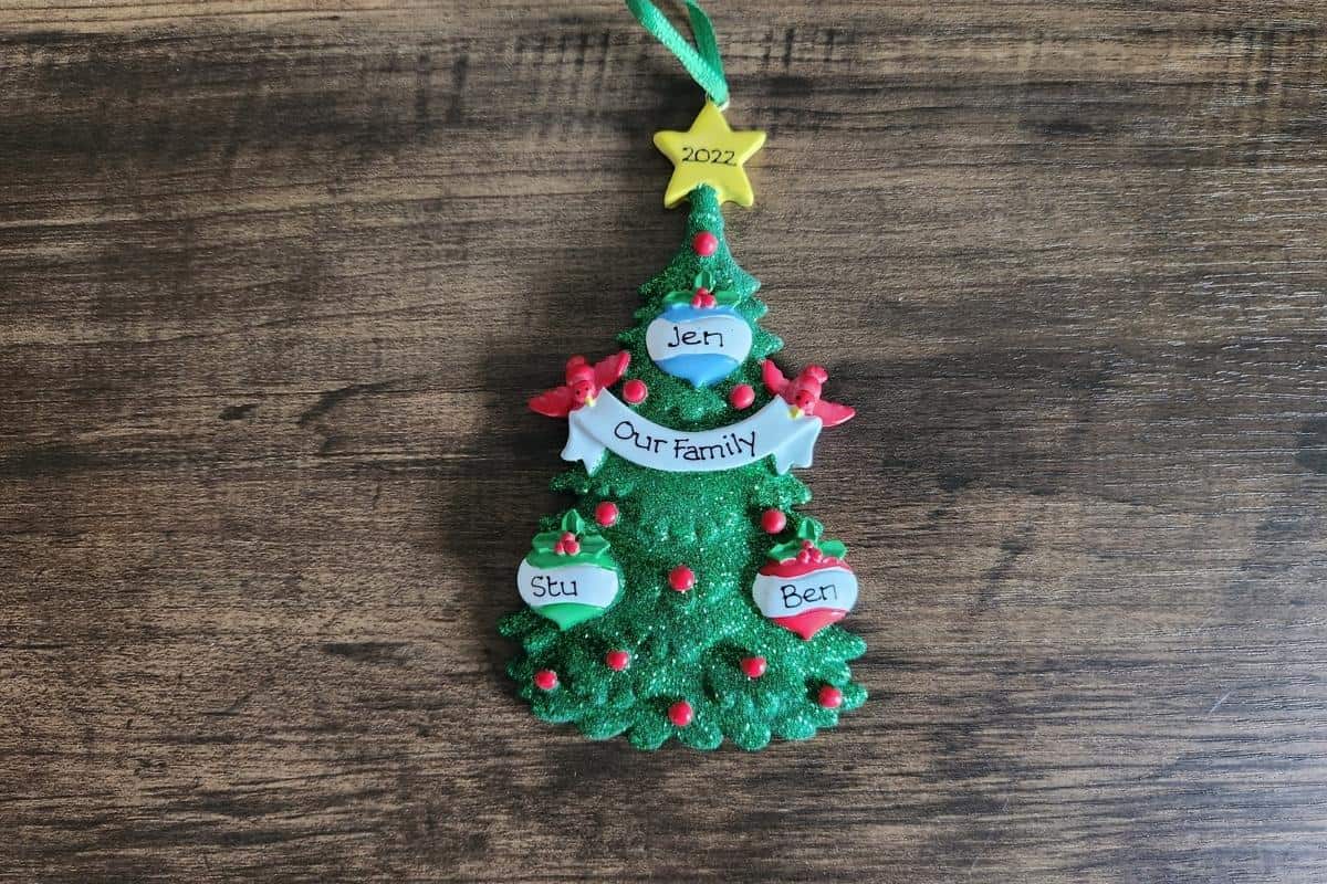 Personalised christmas ornament bauble