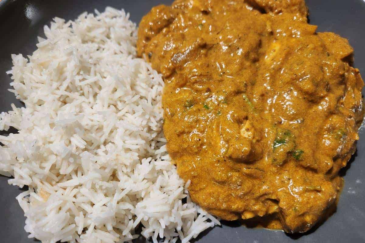 chicken tikka and rice
