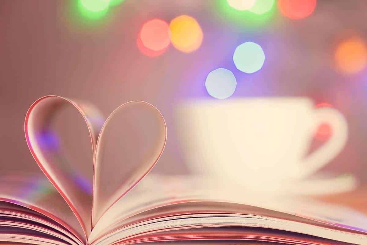 book with heart made from pages
