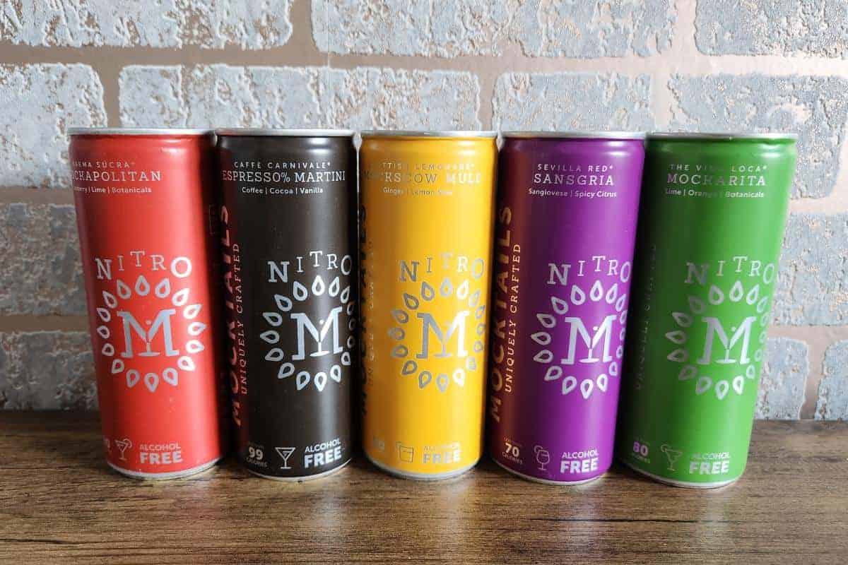 Nitro drinks cans of premised cocktails with no alcohol