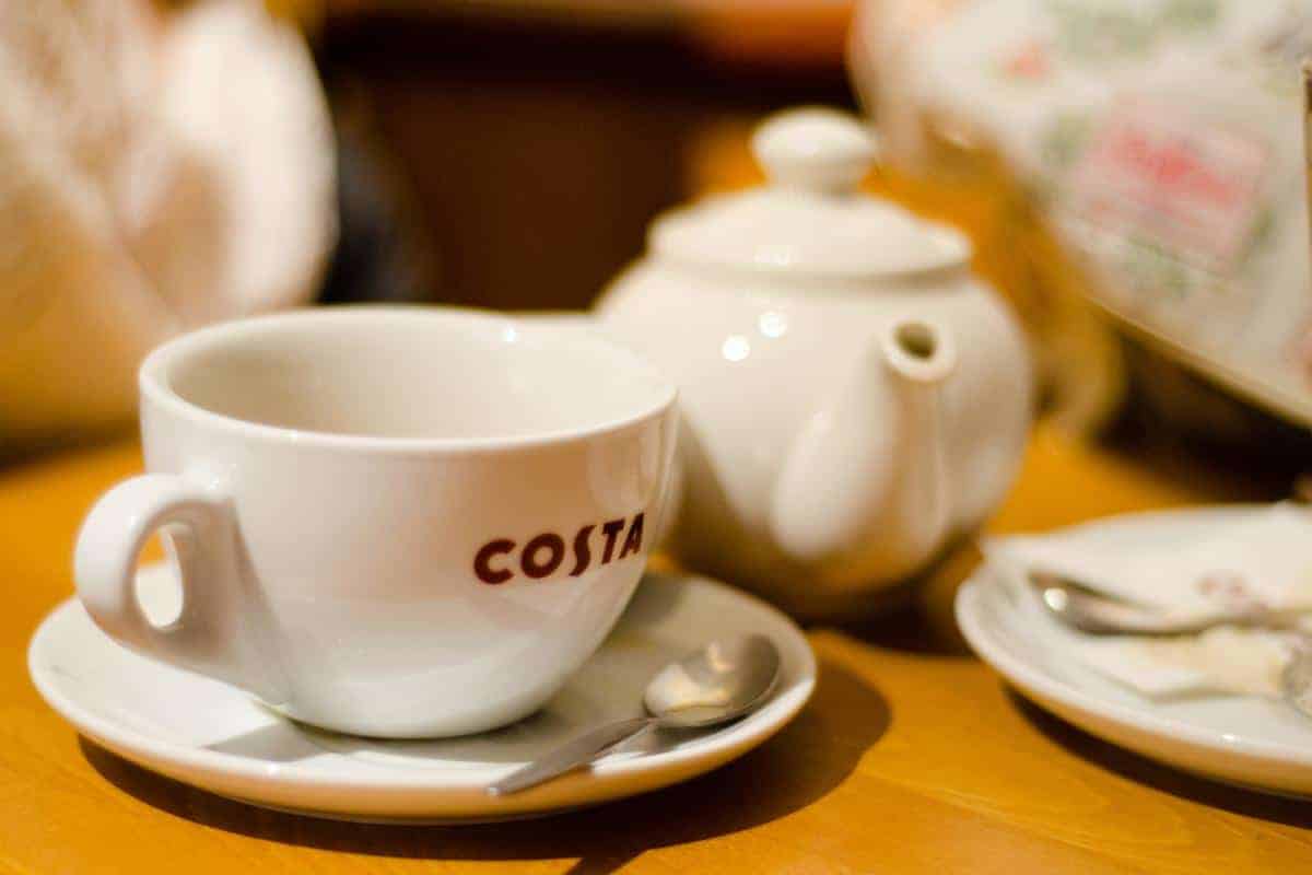 costa cup and teapot