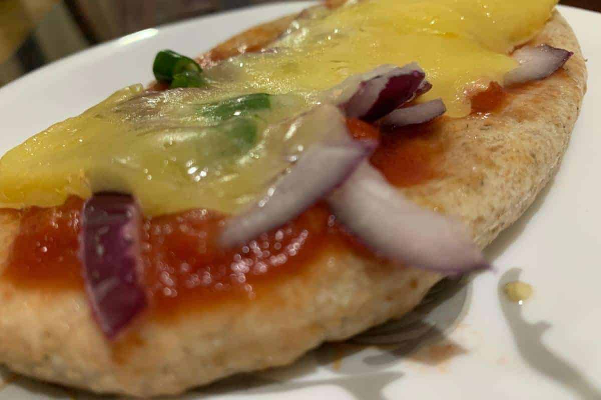 pizza made on a pizza bread